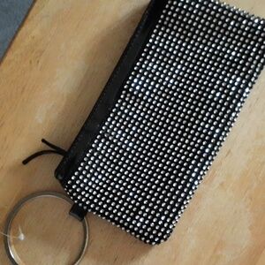 NWD Sparkly Black Wristlet Purse D98
